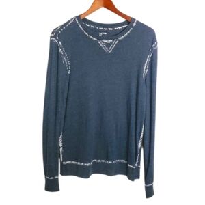 On The Byas Blue Long Sleeve Soft Tee Shirt Small